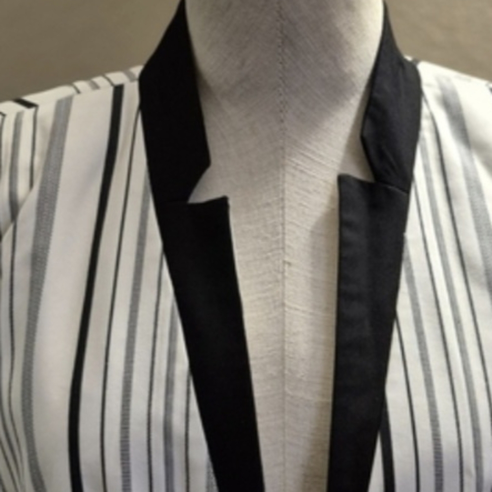 Worthington Black and White Striped Top - Picture 3 of 8